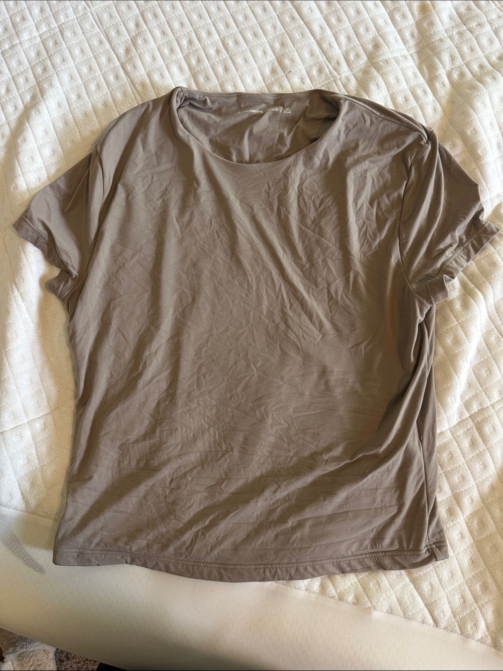 Abercrombie & Fitch Short Sleeve Tee in Taupe